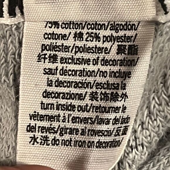 PINK Victoria's Secret Terry Knit Gray Sweater Dog Logo Oversized Medium EUC - Picture 7 of 7